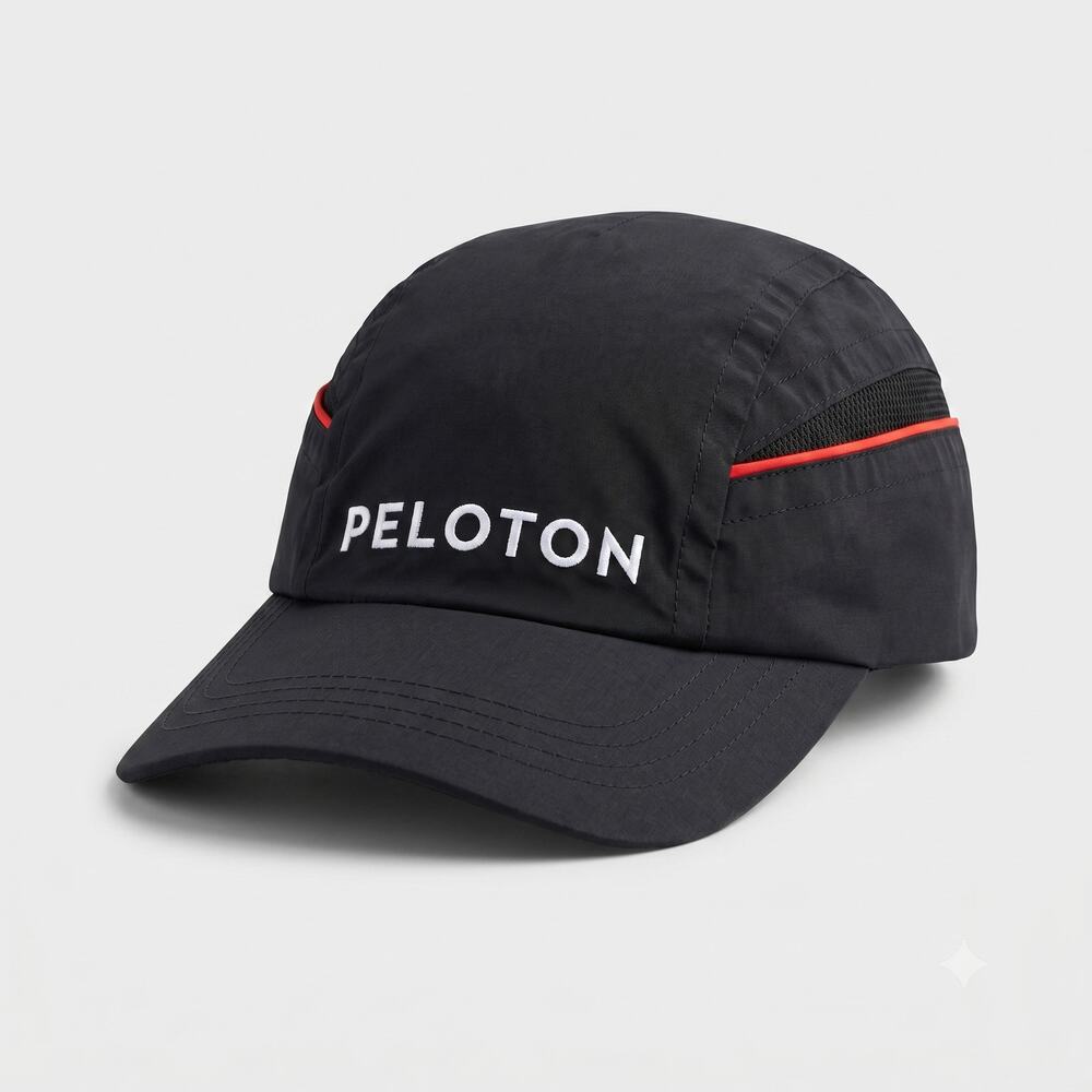 Peloton Performance Hat Cap Black Bike Run Workout Wicking Adjustable Unisex